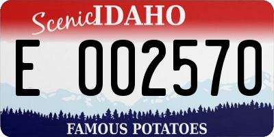 ID license plate E002570