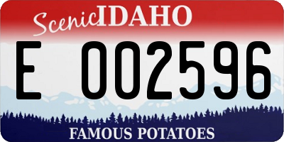 ID license plate E002596