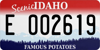 ID license plate E002619