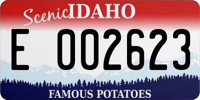 ID license plate E002623