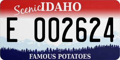 ID license plate E002624