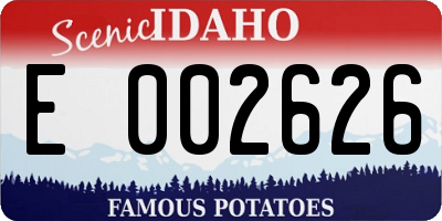 ID license plate E002626