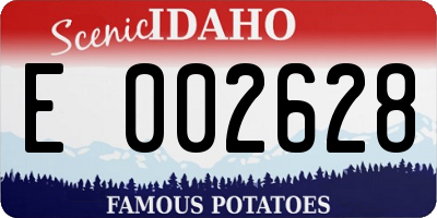 ID license plate E002628