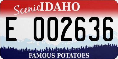 ID license plate E002636