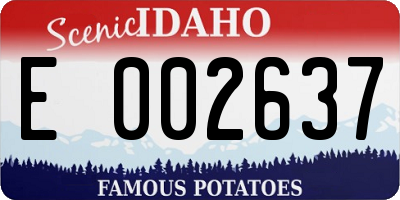 ID license plate E002637