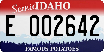 ID license plate E002642