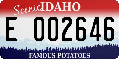 ID license plate E002646