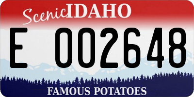 ID license plate E002648