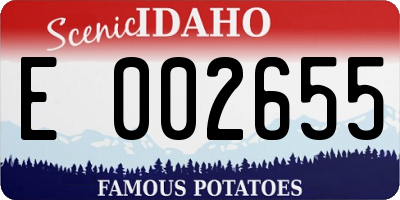 ID license plate E002655