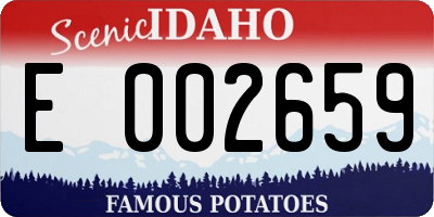 ID license plate E002659