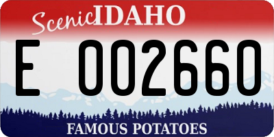 ID license plate E002660