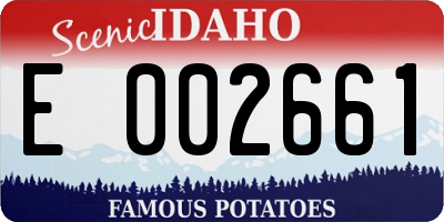 ID license plate E002661