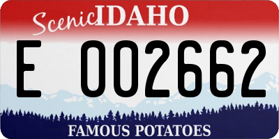 ID license plate E002662