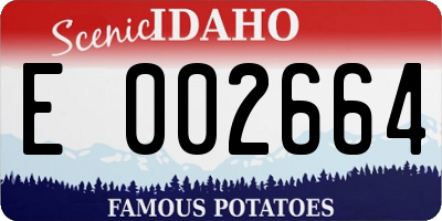 ID license plate E002664
