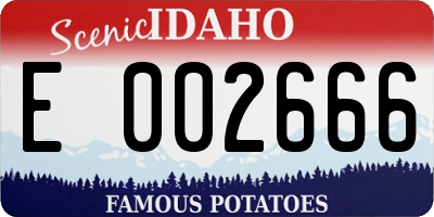 ID license plate E002666