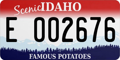 ID license plate E002676