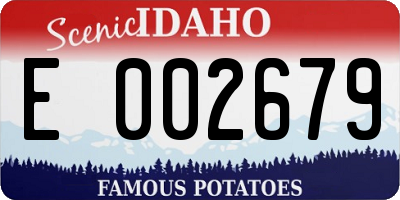 ID license plate E002679