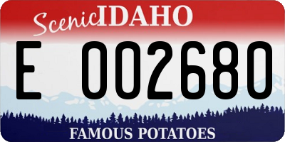 ID license plate E002680