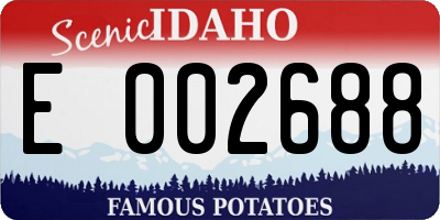 ID license plate E002688