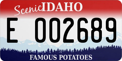 ID license plate E002689