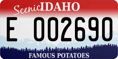 ID license plate E002690