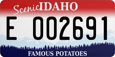 ID license plate E002691