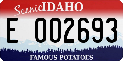 ID license plate E002693