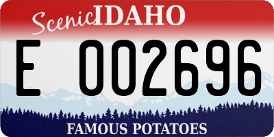 ID license plate E002696