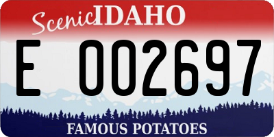 ID license plate E002697