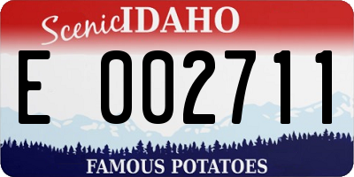 ID license plate E002711