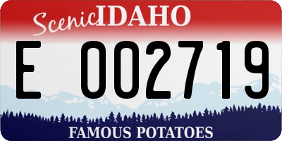 ID license plate E002719