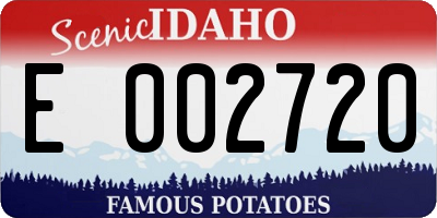 ID license plate E002720