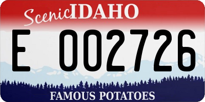 ID license plate E002726