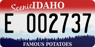 ID license plate E002737