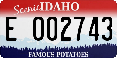 ID license plate E002743