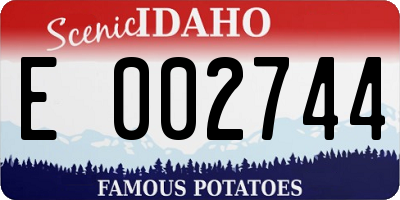 ID license plate E002744