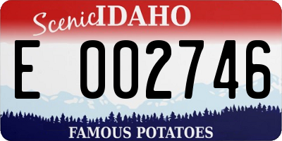 ID license plate E002746