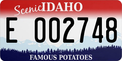 ID license plate E002748