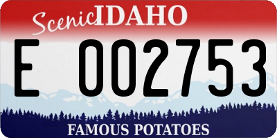 ID license plate E002753