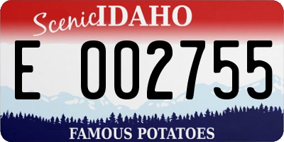 ID license plate E002755