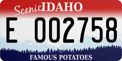 ID license plate E002758