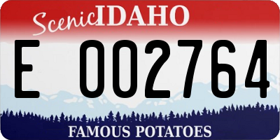 ID license plate E002764