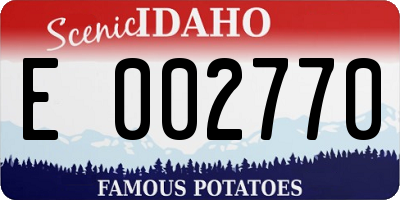 ID license plate E002770