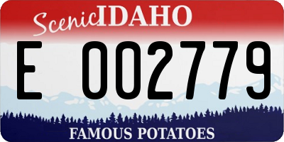 ID license plate E002779