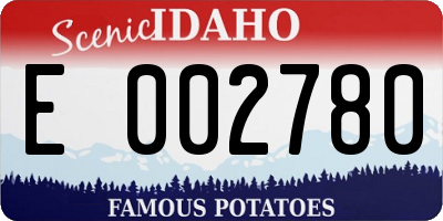 ID license plate E002780