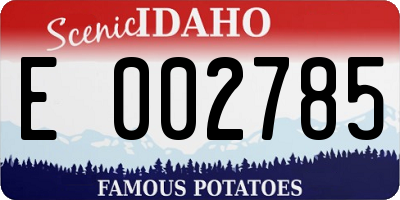 ID license plate E002785