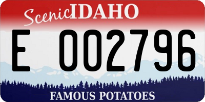 ID license plate E002796