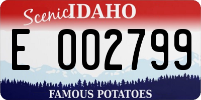 ID license plate E002799