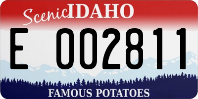 ID license plate E002811