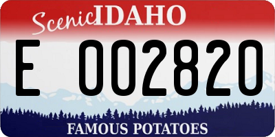 ID license plate E002820